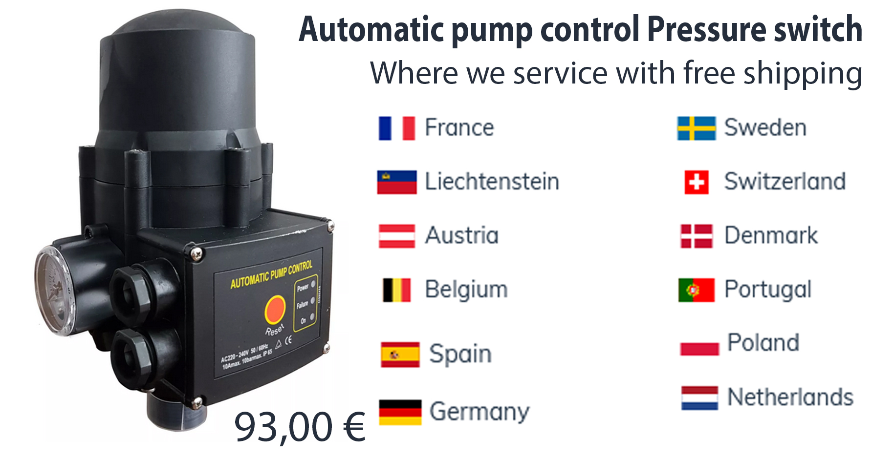 Automatic pump control Pressure switch