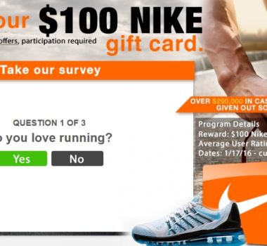 $100 Nike Gift Card