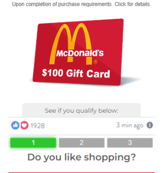 Get $100 McDonalds Gift Card