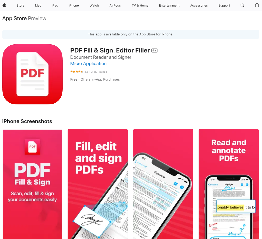 PDF Fill & Sign App