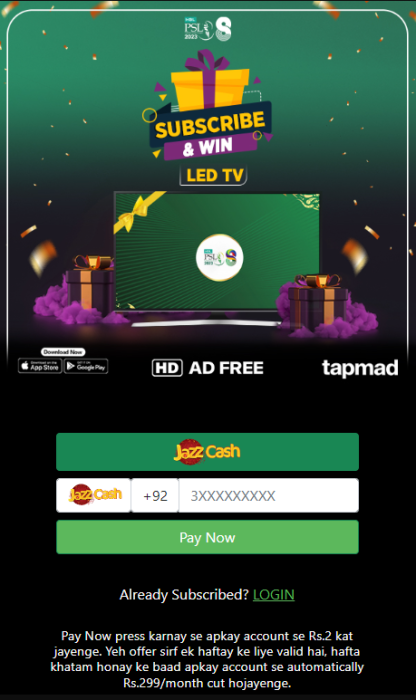 Subscribe and win an LED TV